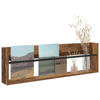 Magazine Rack Old Wood 100 x 12 x 30 cm Engineered Wood