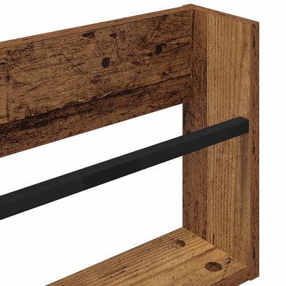 Magazine Rack 2 pcs Old Wood 100 x 12 x 30 cm Engineered Wood