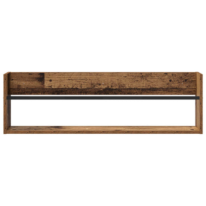 Magazine Rack 2 pcs Old Wood 100 x 12 x 30 cm Engineered Wood