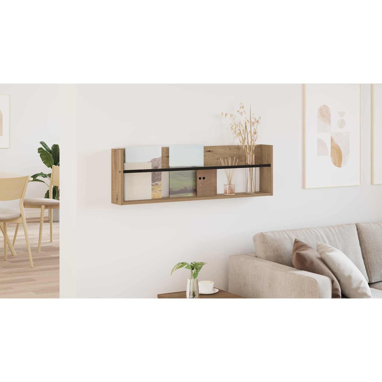 Magazine Rack Artisan Oak 100 x 12 x 30 cm Engineered Wood