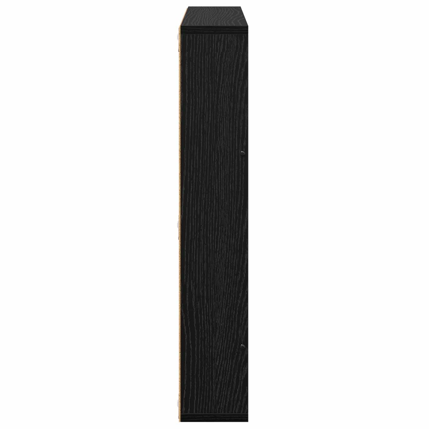 Magazine Rack Black Oak 60 x 12 x 70 cm Engineered Wood