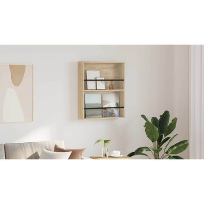 Magazine Rack Sonoma Oak 60 x 12 x 70 cm Engineered Wood