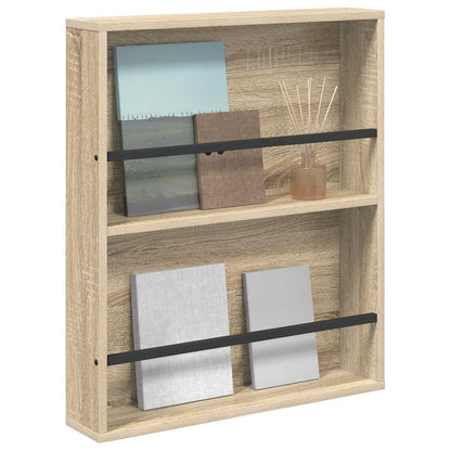 Magazine Rack Sonoma Oak 60 x 12 x 70 cm Engineered Wood