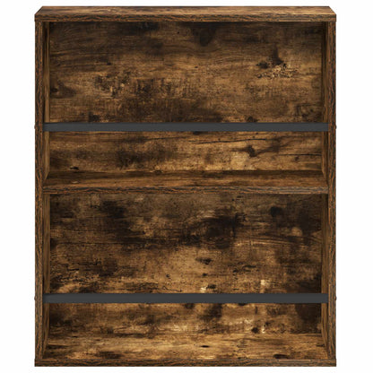 Magazine Rack Smoked Oak 60 x 12 x 70 cm Engineered Wood