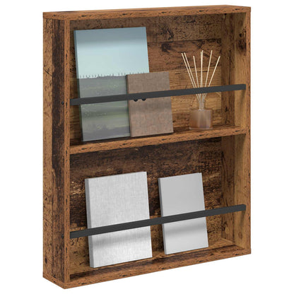 Magazine Rack Old Wood 60 x 12 x 70 cm Engineered Wood