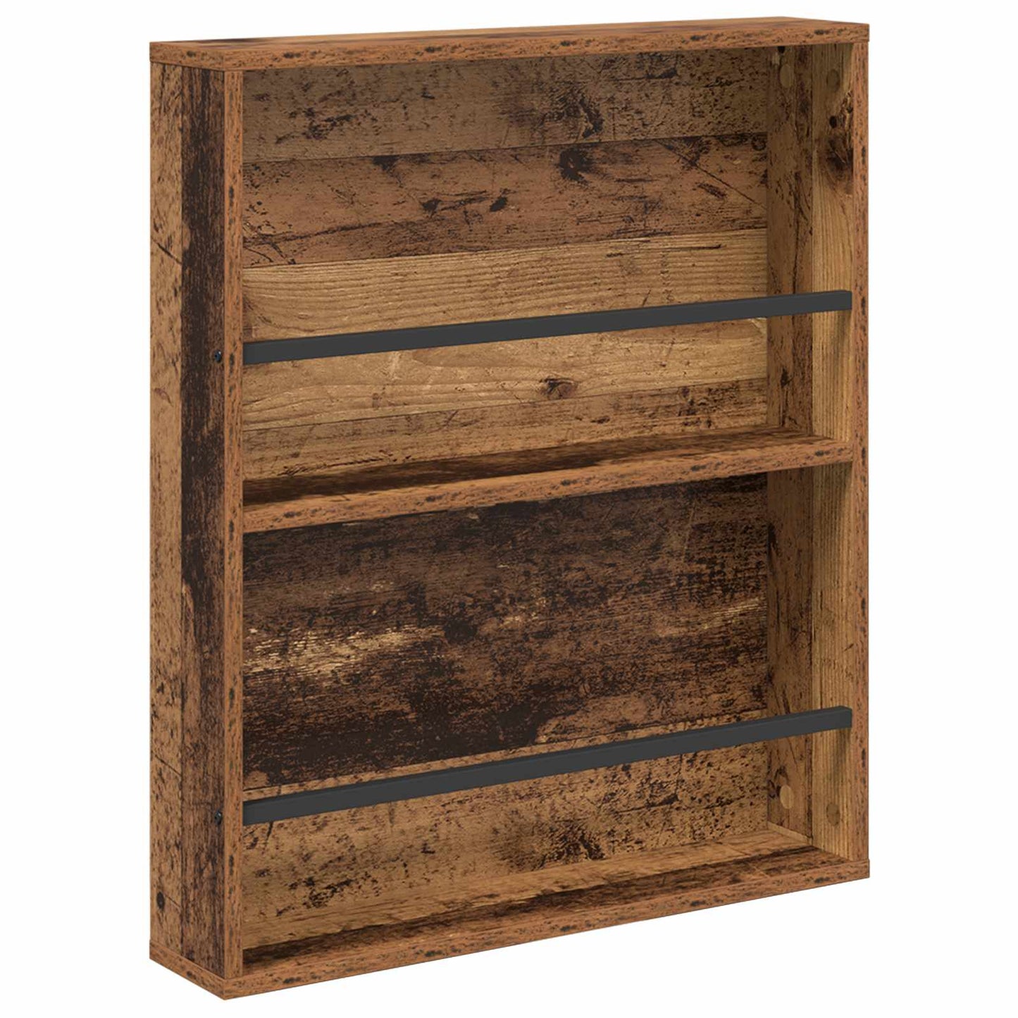 Magazine Rack 2 pcs Old Wood 60 x 12 x 70 cm Engineered Wood