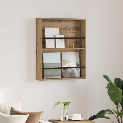 Magazine Rack Artisan Oak 60 x 12 x 70 cm Engineered Wood