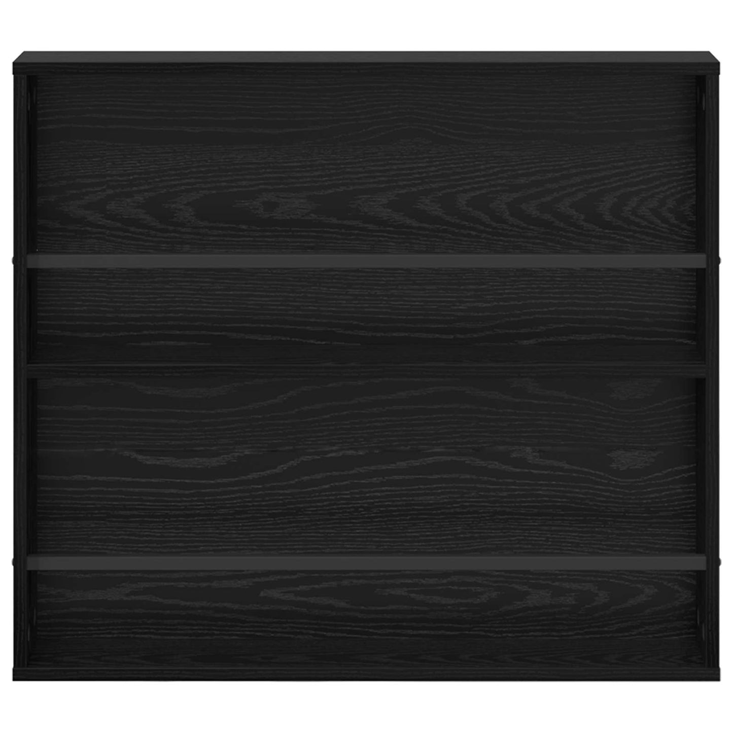 Magazine Rack Black Oak 80 x 12 x 70 cm Engineered Wood