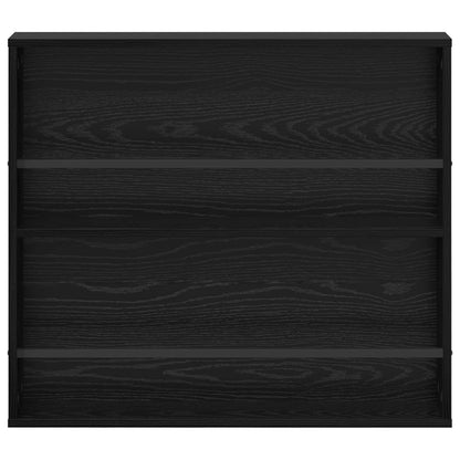 Magazine Rack Black Oak 80 x 12 x 70 cm Engineered Wood