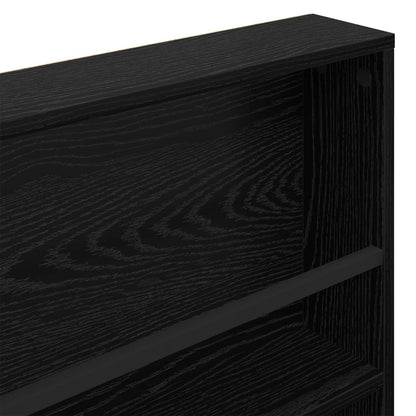 Magazine Rack 2 pcs Black Oak 80 x 12 x 70 cm Engineered Wood
