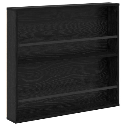 Magazine Rack 2 pcs Black Oak 80 x 12 x 70 cm Engineered Wood
