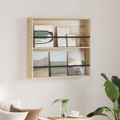 Magazine Rack Sonoma Oak 80 x 12 x 70 cm Engineered Wood
