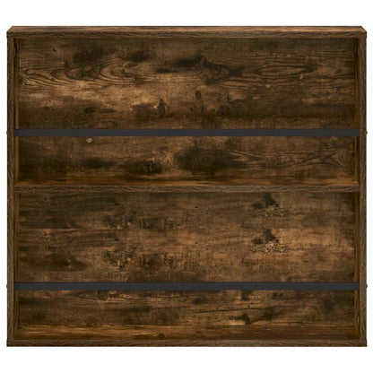 Magazine Rack 2 pcs Smoked Oak 80 x 12 x 70 cm Engineered Wood