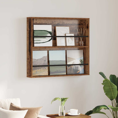 Magazine Rack Old Wood 80 x 12 x 70 cm Engineered Wood