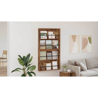 Magazine Rack 2 pcs Old Wood 80 x 12 x 70 cm Engineered Wood