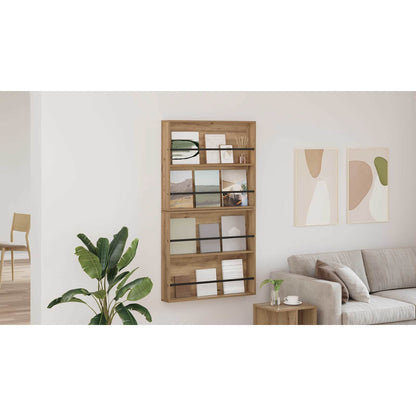 Magazine Rack 2 pcs Artisan Oak 80 x 12 x 70 cm Engineered Wood