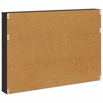 Magazine Rack Black Oak 100 x 12 x 70 cm Engineered Wood