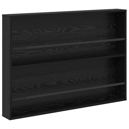 Magazine Rack 2 pcs Black Oak 100 x 12 x 70 cm Engineered Wood