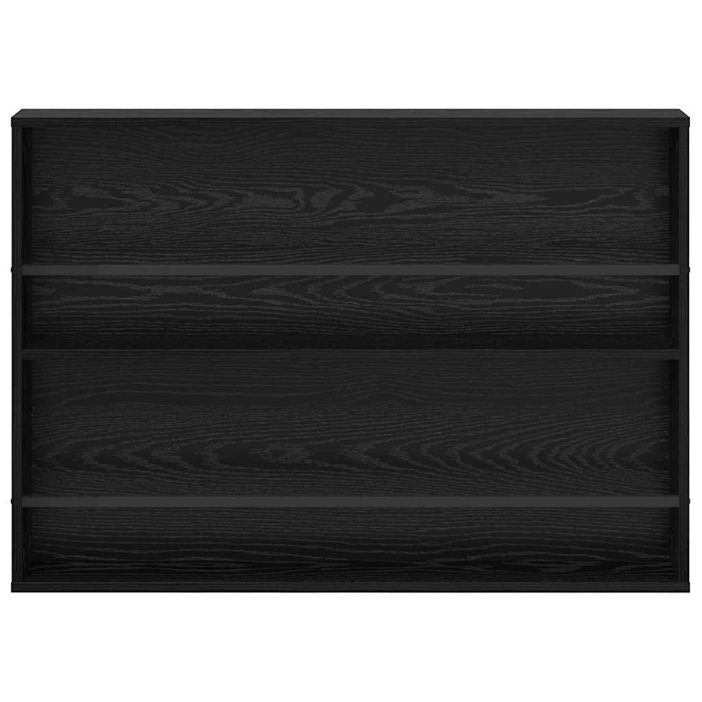 Magazine Rack 2 pcs Black Oak 100 x 12 x 70 cm Engineered Wood