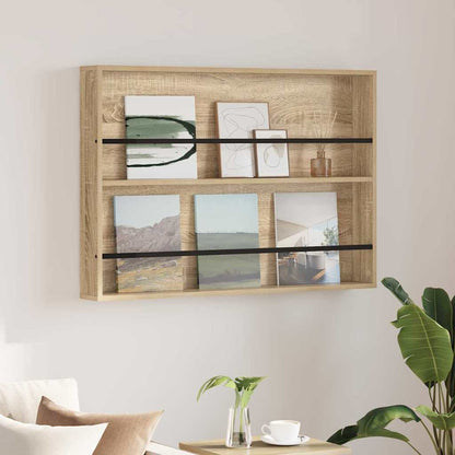 Magazine Rack Sonoma Oak 100 x 12 x 70 cm Engineered Wood