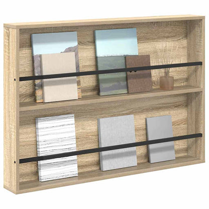 Magazine Rack Sonoma Oak 100 x 12 x 70 cm Engineered Wood