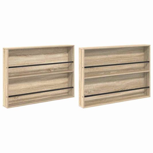 Magazine Rack 2 pcs Sonoma Oak 100 x 12 x 70 cm Engineered Wood