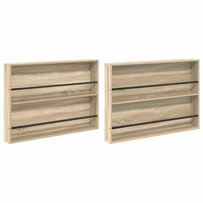 Magazine Rack 2 pcs Sonoma Oak 100 x 12 x 70 cm Engineered Wood