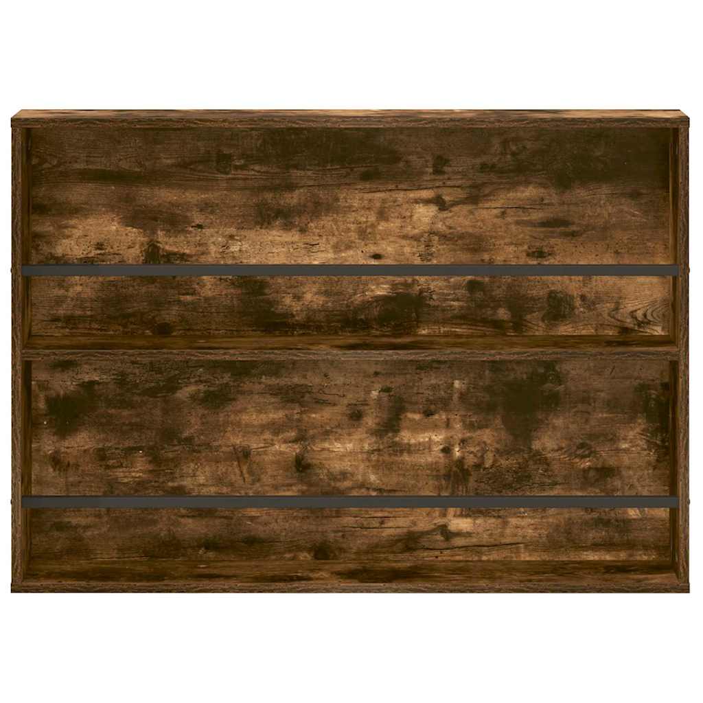 Magazine Rack Smoked Oak 100 x 12 x 70 cm Engineered Wood