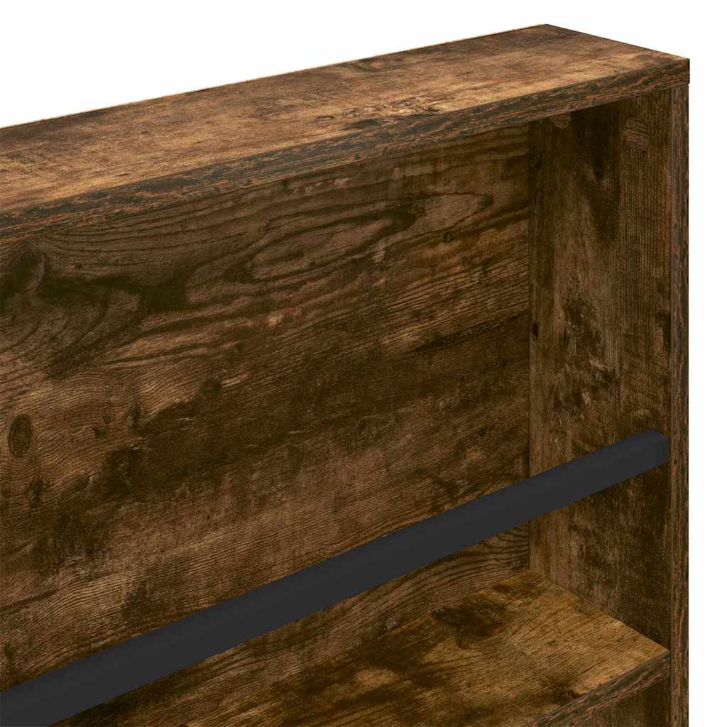 Magazine Rack 2 pcs Smoked Oak 100 x 12 x 70 cm Engineered Wood