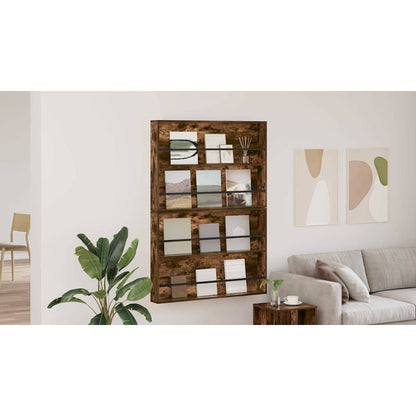 Magazine Rack 2 pcs Smoked Oak 100 x 12 x 70 cm Engineered Wood