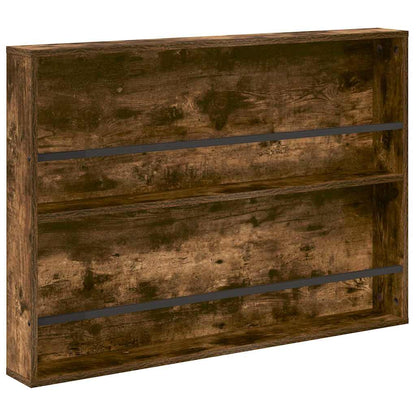 Magazine Rack 2 pcs Smoked Oak 100 x 12 x 70 cm Engineered Wood