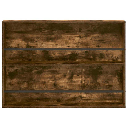 Magazine Rack 2 pcs Smoked Oak 100 x 12 x 70 cm Engineered Wood