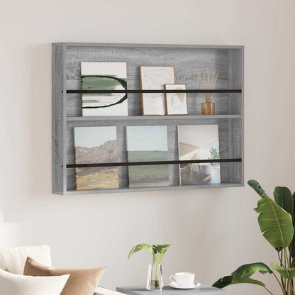 Magazine Rack Grey Sonoma 100 x 12 x 70 cm Engineered Wood