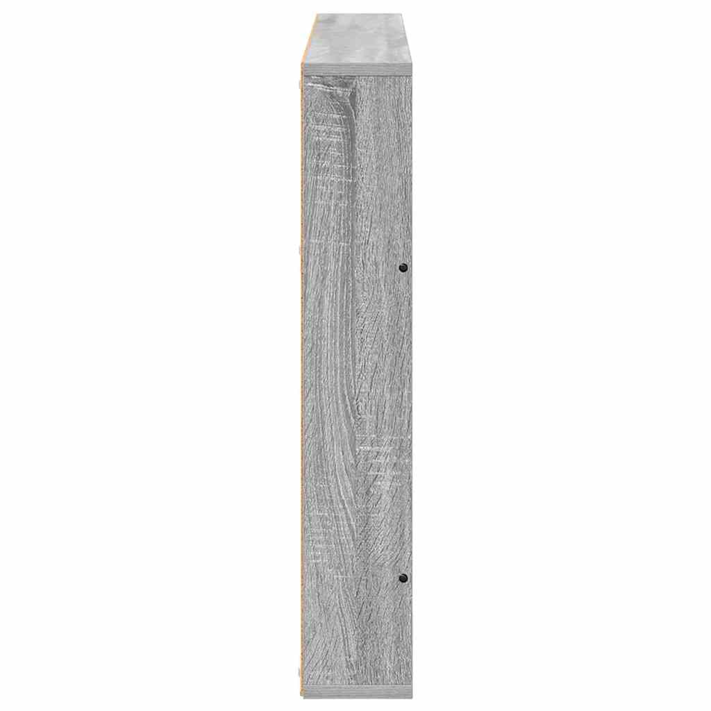 Magazine Rack with Shelf 2 pcs Grey Sonoma 100 x 12 x 70 cm