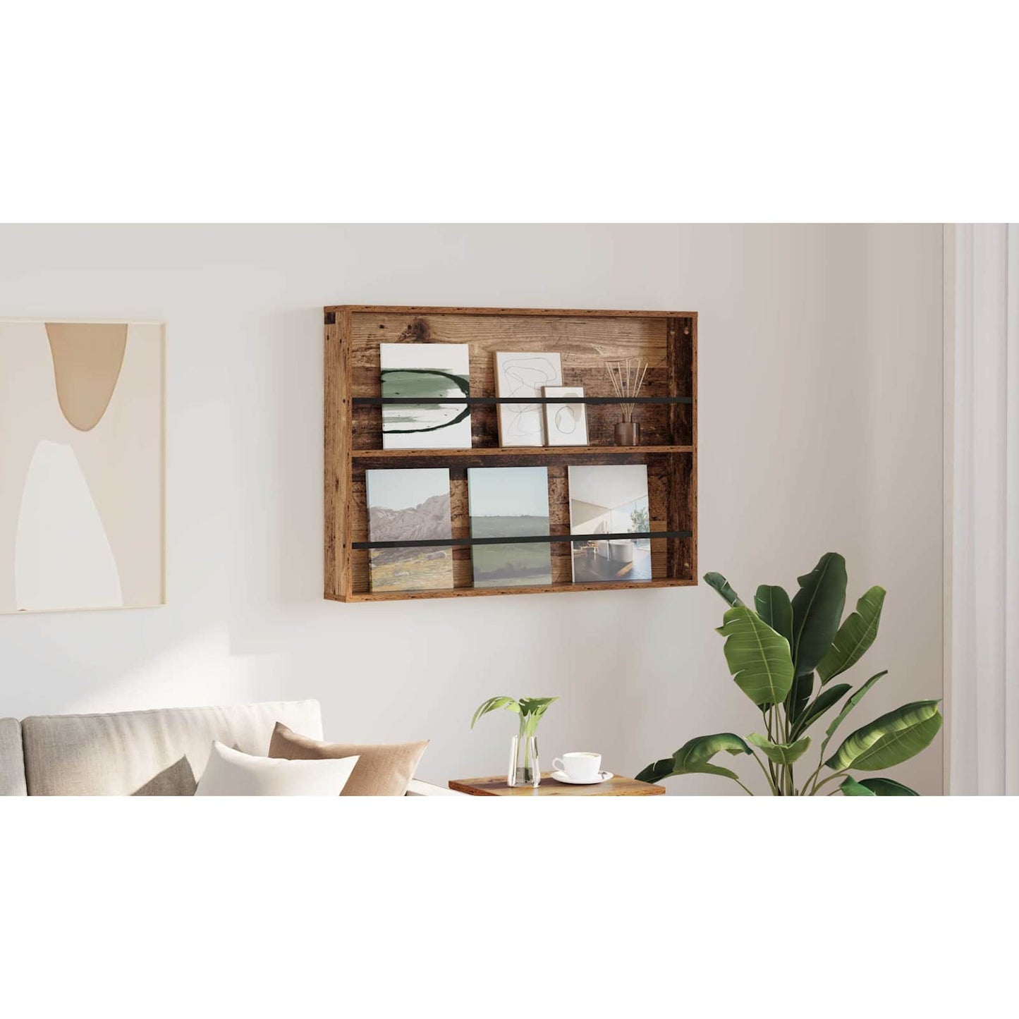 Magazine Rack Old Wood 100 x 12 x 70 cm Engineered Wood