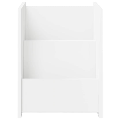 Magazine Rack with Shelf White 35 x 35 x 45 cm Engineered Wood