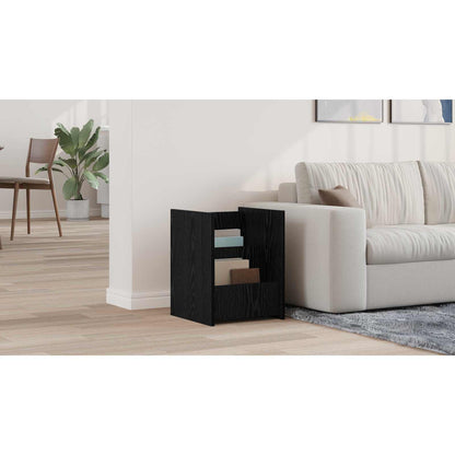 Magazine Rack Black Oak 35 x 35 x 45 cm Engineered Wood