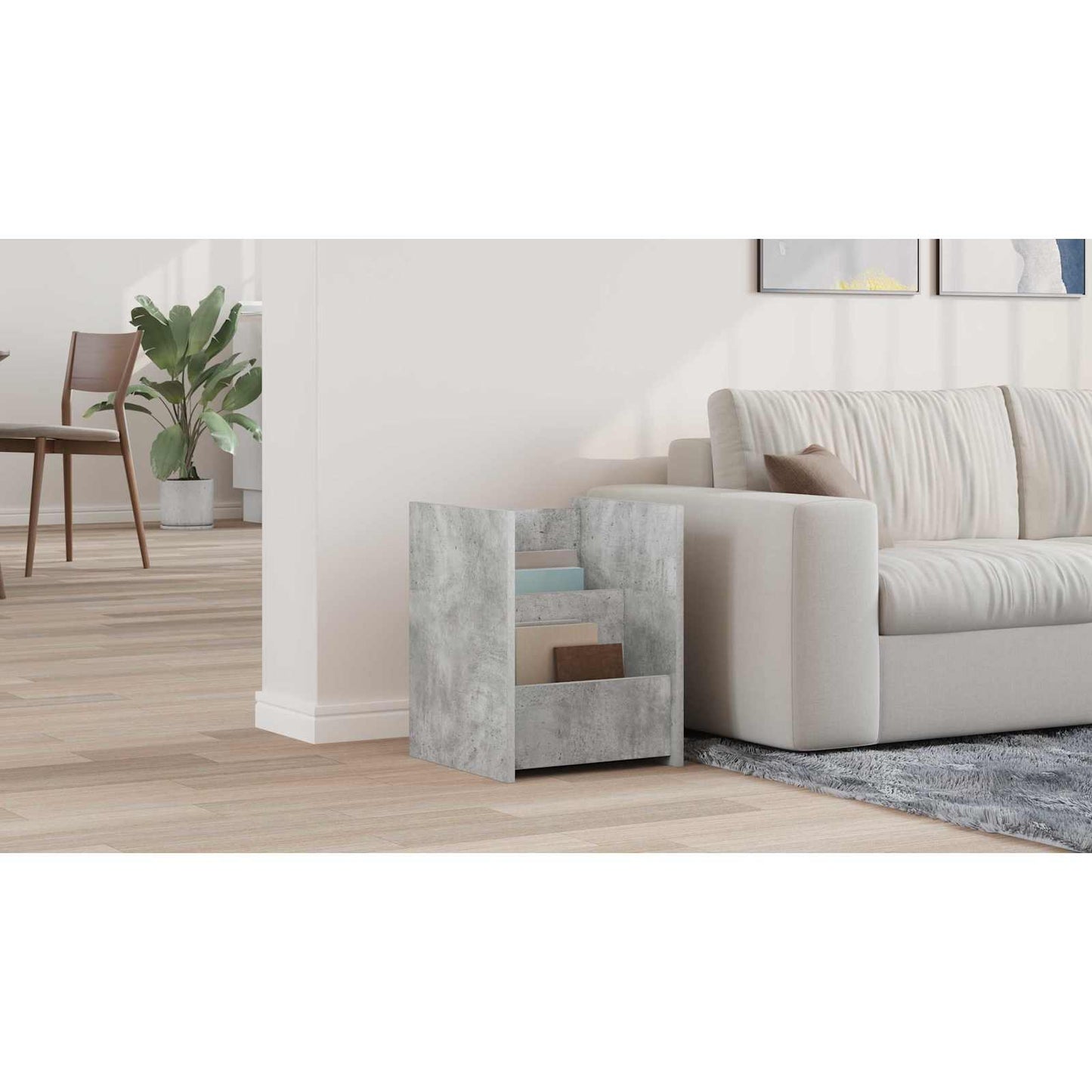 Magazine Rack Concerte Grey 35 x 35 x 45 cm Engineered Wood