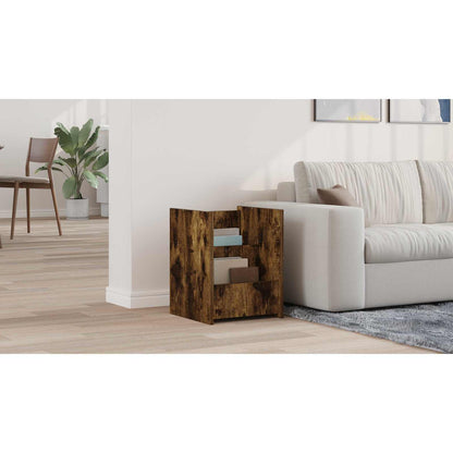 Magazine Rack Smoked Oak 35 x 35 x 45 cm Engineered Wood