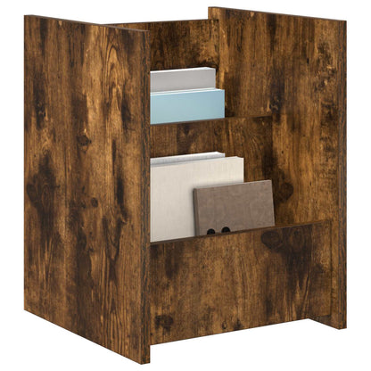 Magazine Rack Smoked Oak 35 x 35 x 45 cm Engineered Wood