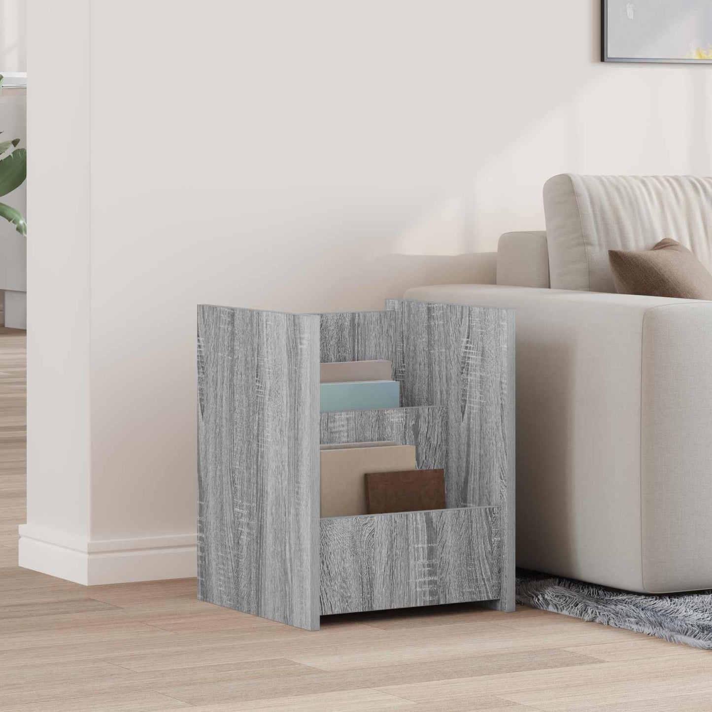Magazine Rack Grey Sonoma 35 x 35 x 45 cm Engineered Wood