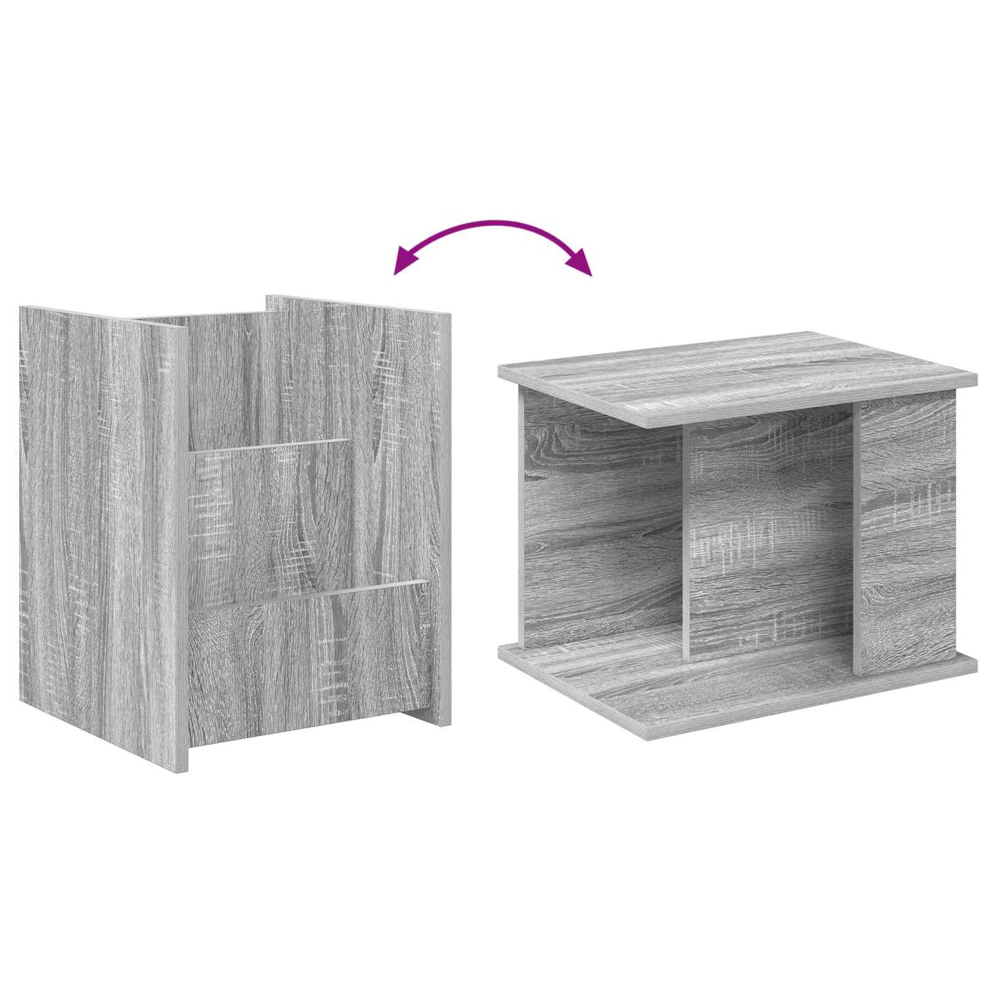 Magazine Rack Grey Sonoma 35 x 35 x 45 cm Engineered Wood