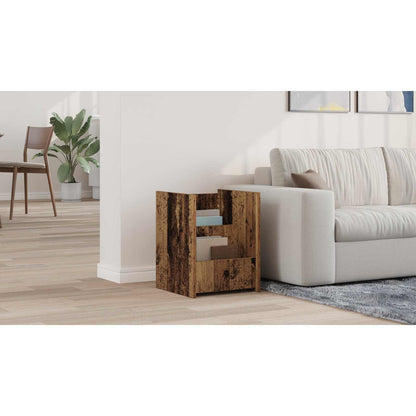 Magazine Rack Old Wood 35 x 35 x 45 cm Engineered Wood
