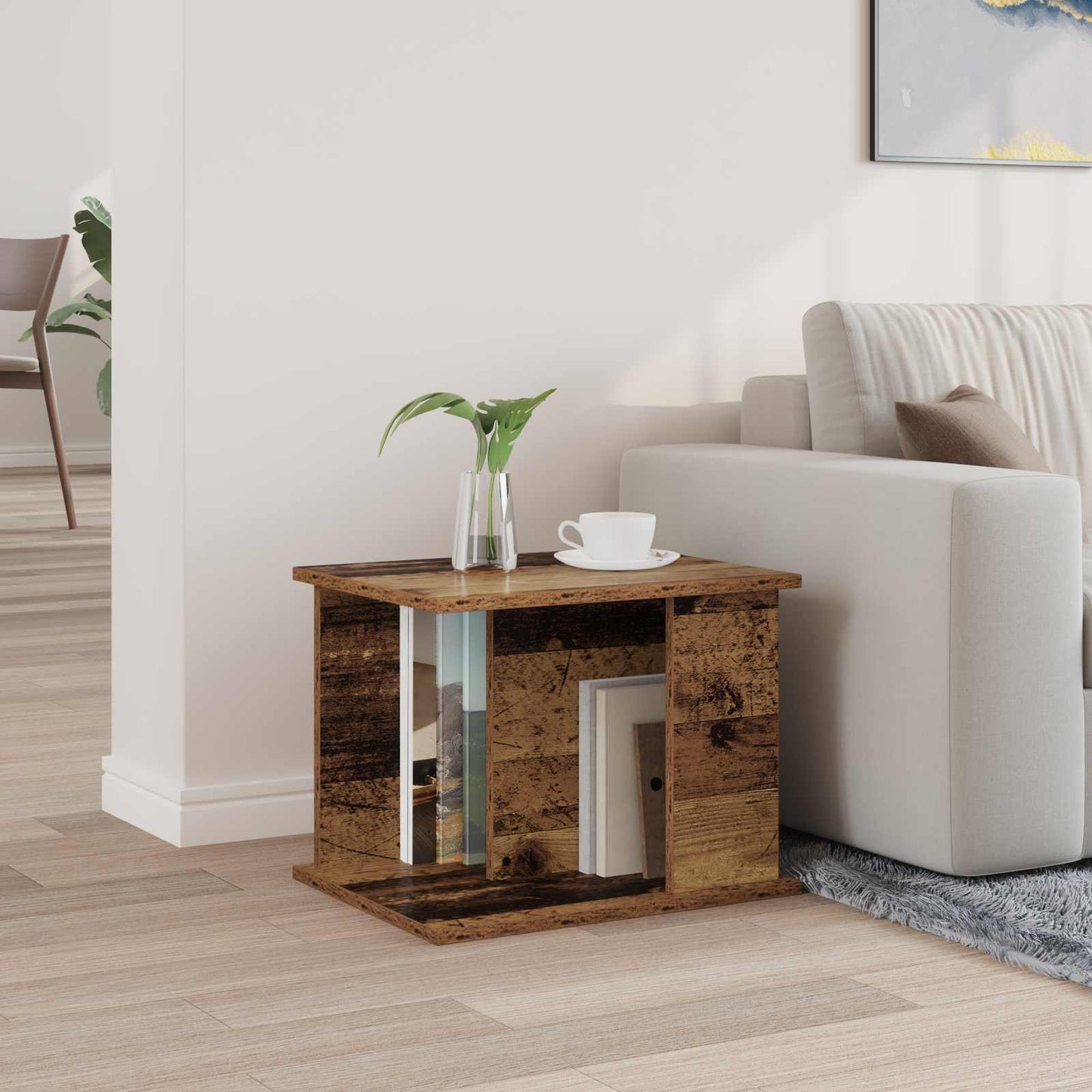 Magazine Rack Old Wood 35 x 35 x 45 cm Engineered Wood