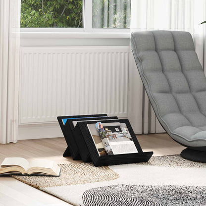 Magazine Rack Black Oak 53 x 40 x 28.5 cm Engineered Wood