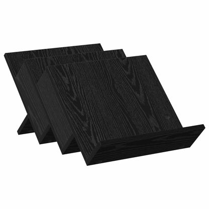 Magazine Rack Black Oak 53 x 40 x 28.5 cm Engineered Wood