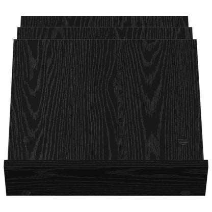 Magazine Rack Black Oak 53 x 40 x 28.5 cm Engineered Wood