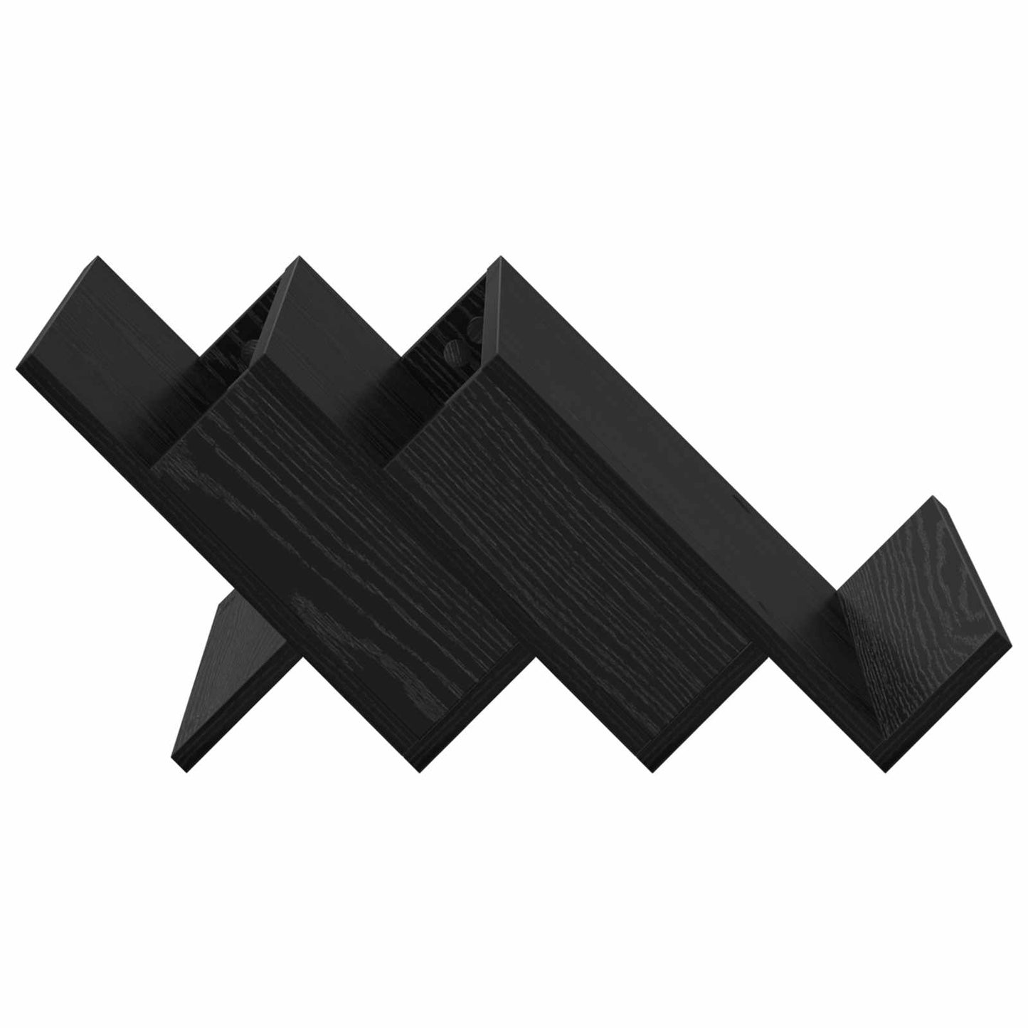 Magazine Rack Black Oak 53 x 40 x 28.5 cm Engineered Wood