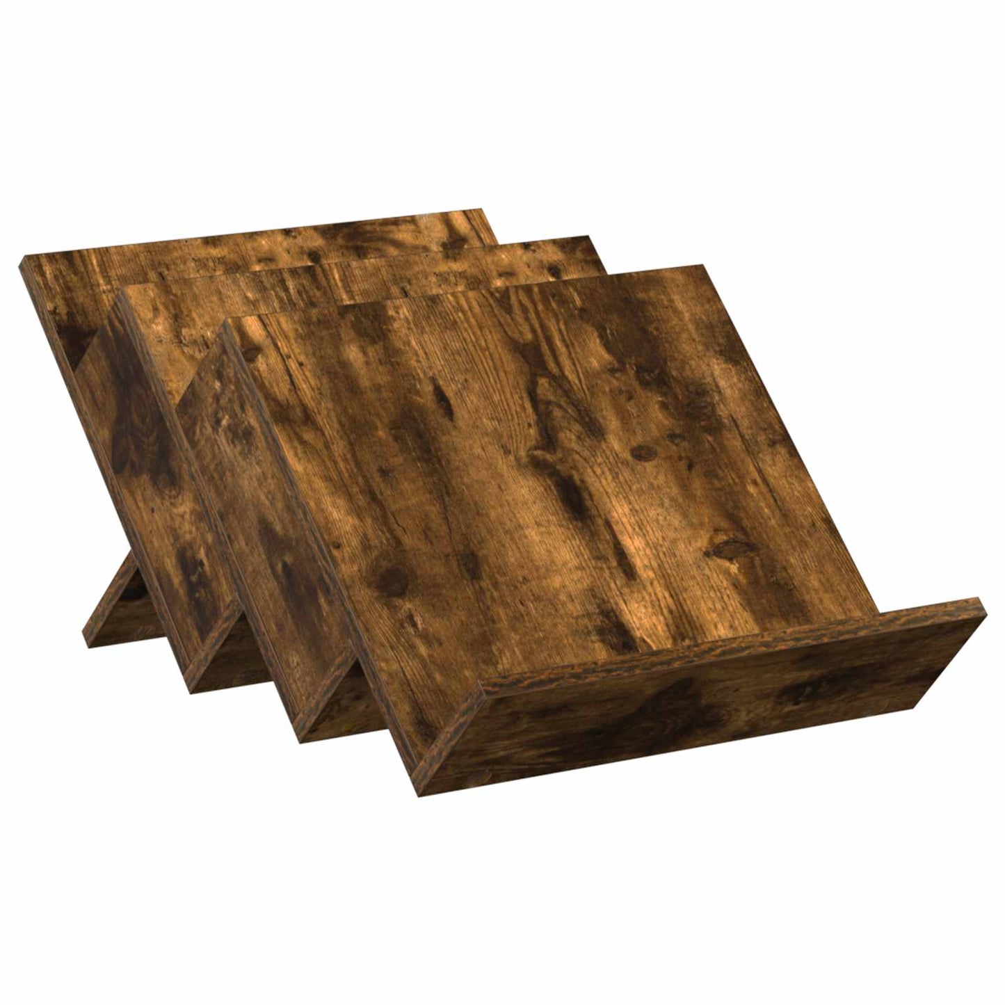 Magazine Rack Smoked Oak 53 x 40 x 28.5 cm Engineered Wood