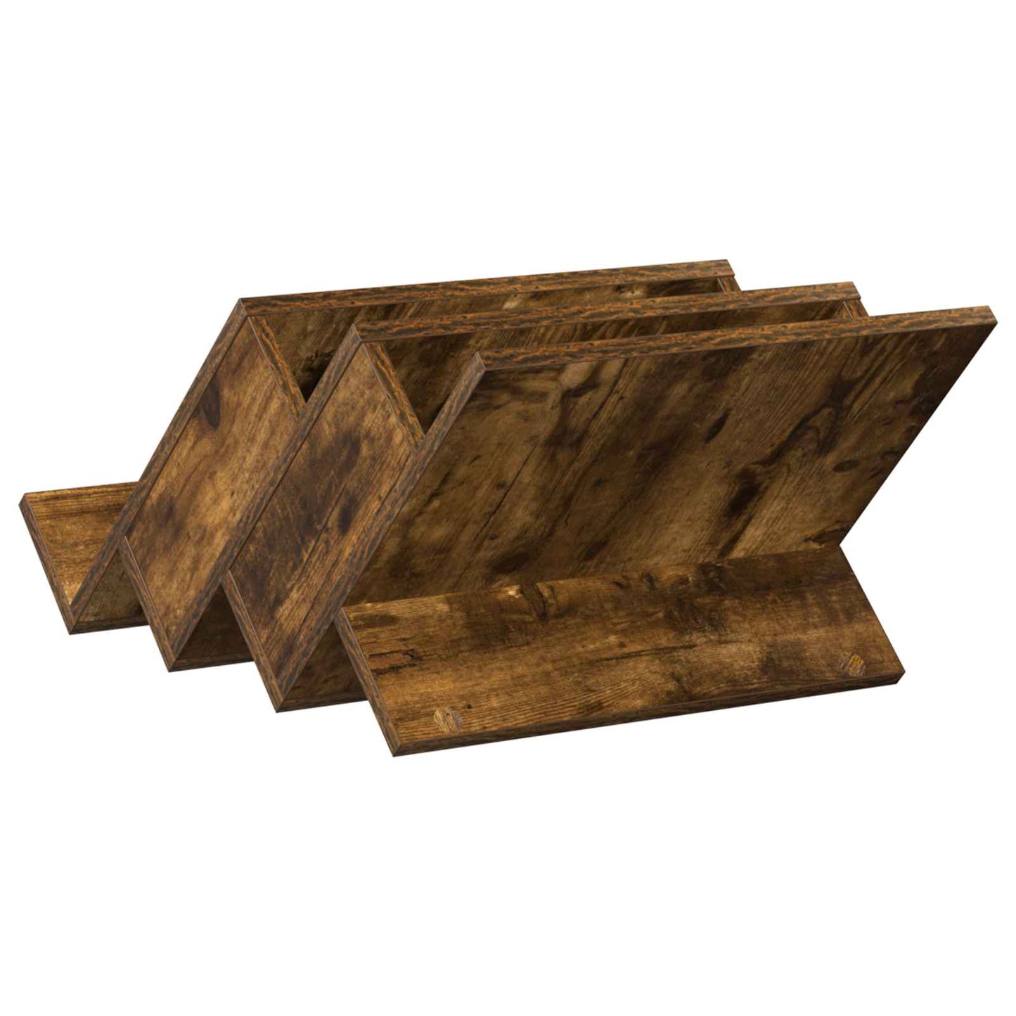 Magazine Rack Smoked Oak 53 x 40 x 28.5 cm Engineered Wood